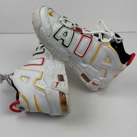 Nike Air More Uptempo Rayguns White/Orange Yellow DD9286-100 Kids Youth Size 3Y - Picture 7 of 10